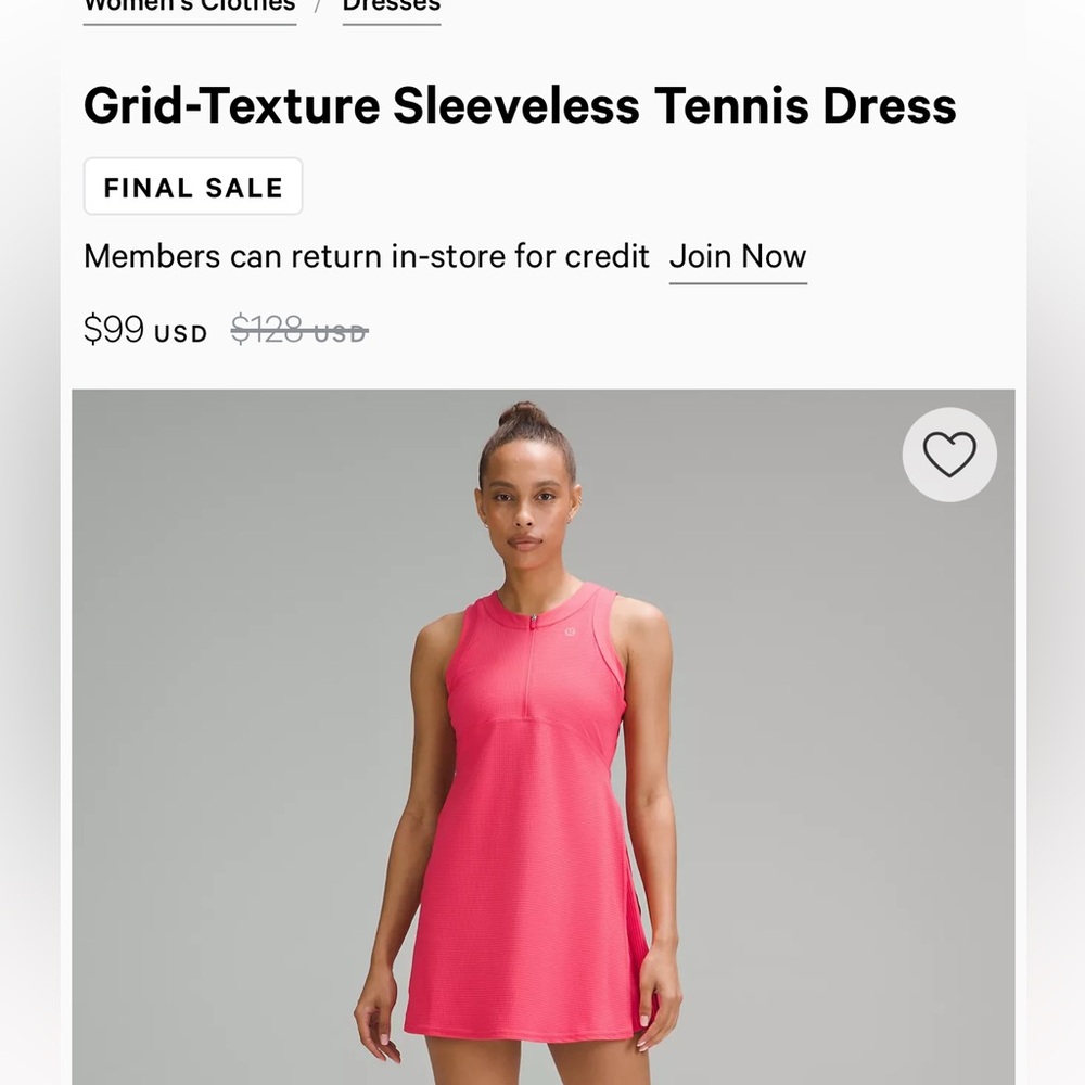 Lululemon Dress - perfect condition!